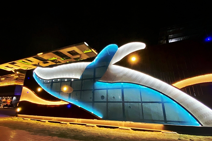 台南大魚的祝福X大魚星光牆，夜晚限時點燈超夢幻，兩大熱門打卡地標，讓你拍好拍滿。 @捲捲頭 ♡ 品味生活