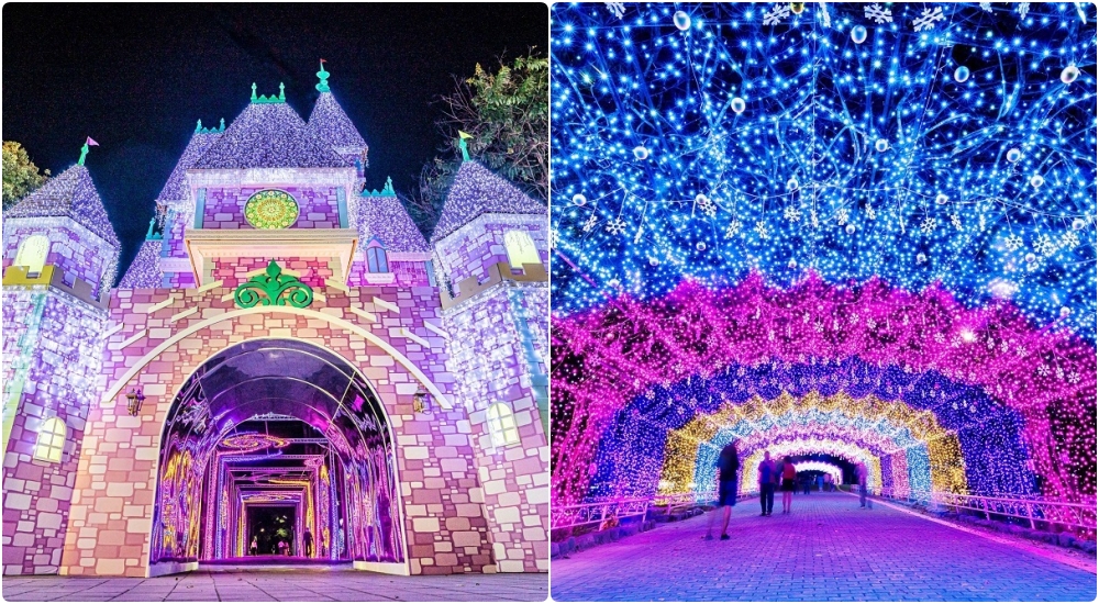 屏東耶誕城》2021夢幻雪國搶先看！彩虹漸層雪花隧道、夢幻耶誕城堡還有必看燈飾一覽！展出時間、交通~ @捲捲頭 ♡ 品味生活
