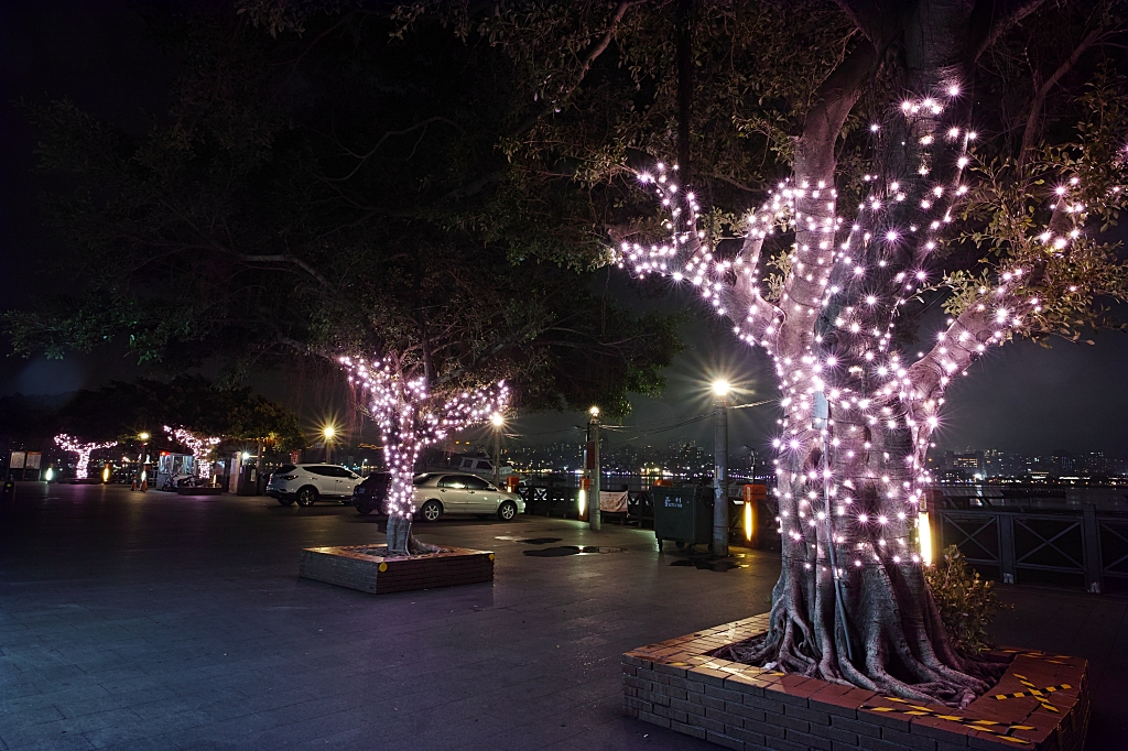 淡水八里聖誕燈節》 免費拍到明年，六大好拍亮點等你來收集！ 紫羅蘭星光大道、還有巴黎艾菲爾鐵塔、紫色蛋糕樹～ @捲捲頭 ♡ 品味生活